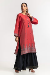 Dyed Khadi Jacquard Embroidered  Shirt GLS-24-13
