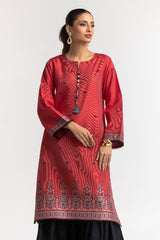 Dyed Khadi Jacquard Embroidered  Shirt GLS-24-13