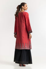 Dyed Khadi Jacquard Embroidered  Shirt GLS-24-13