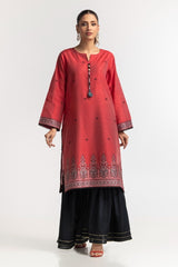 Dyed Khadi Jacquard Embroidered  Shirt GLS-24-13