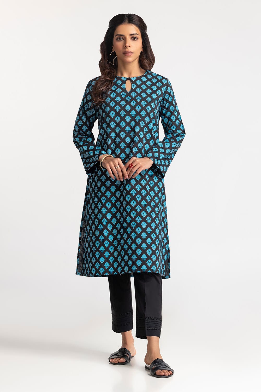 Cambric Block Printed Shirt GLS-24-140
