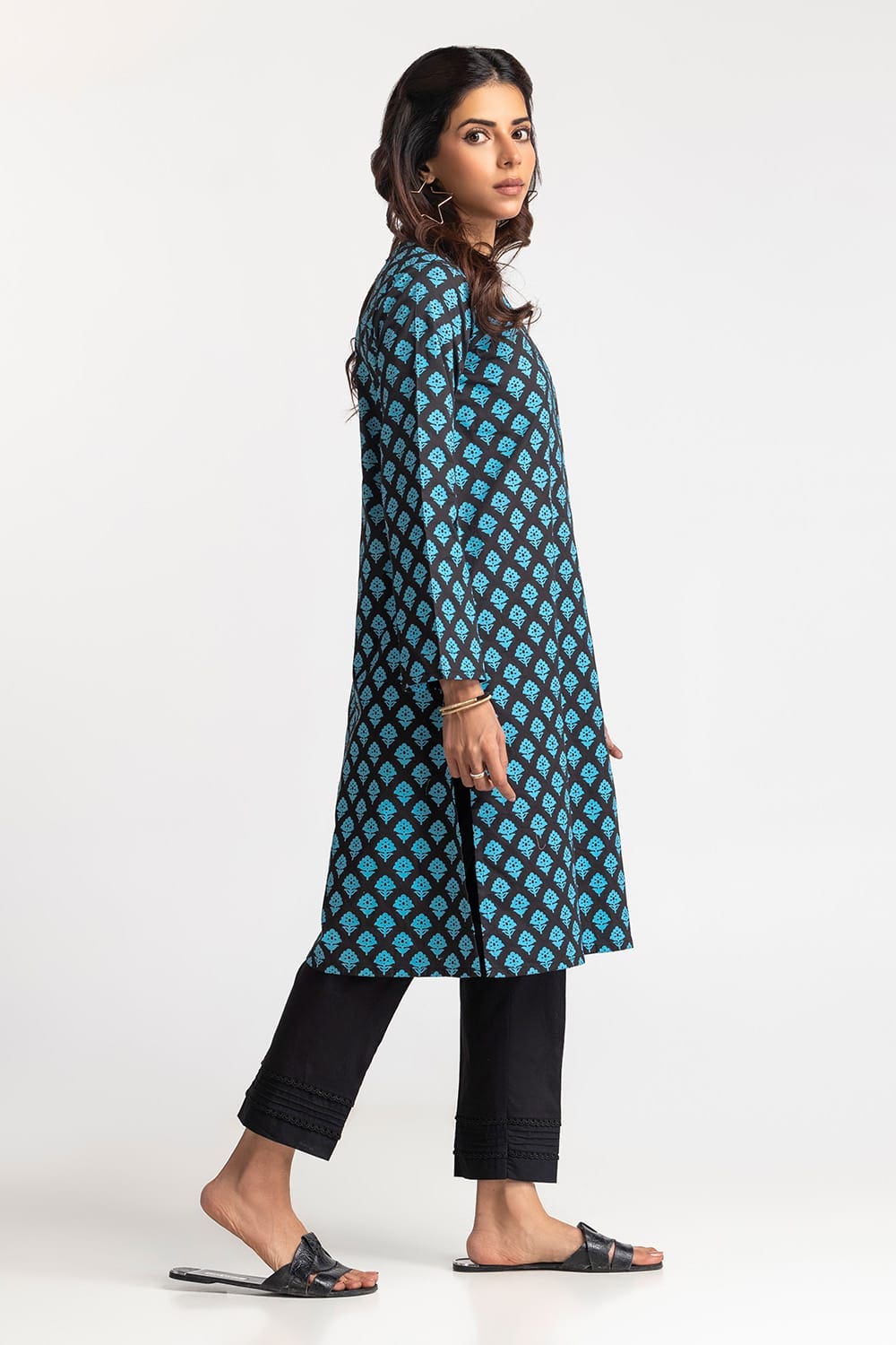 Cambric Block Printed Shirt GLS-24-140