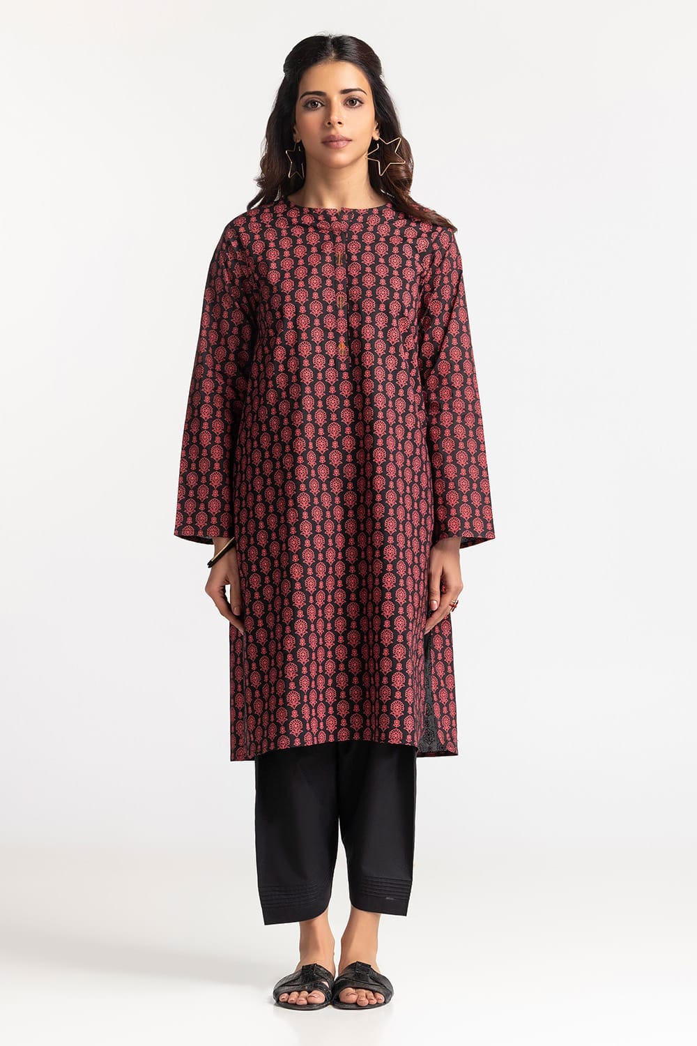 Cambric Block Printed Shirt GLS-24-141