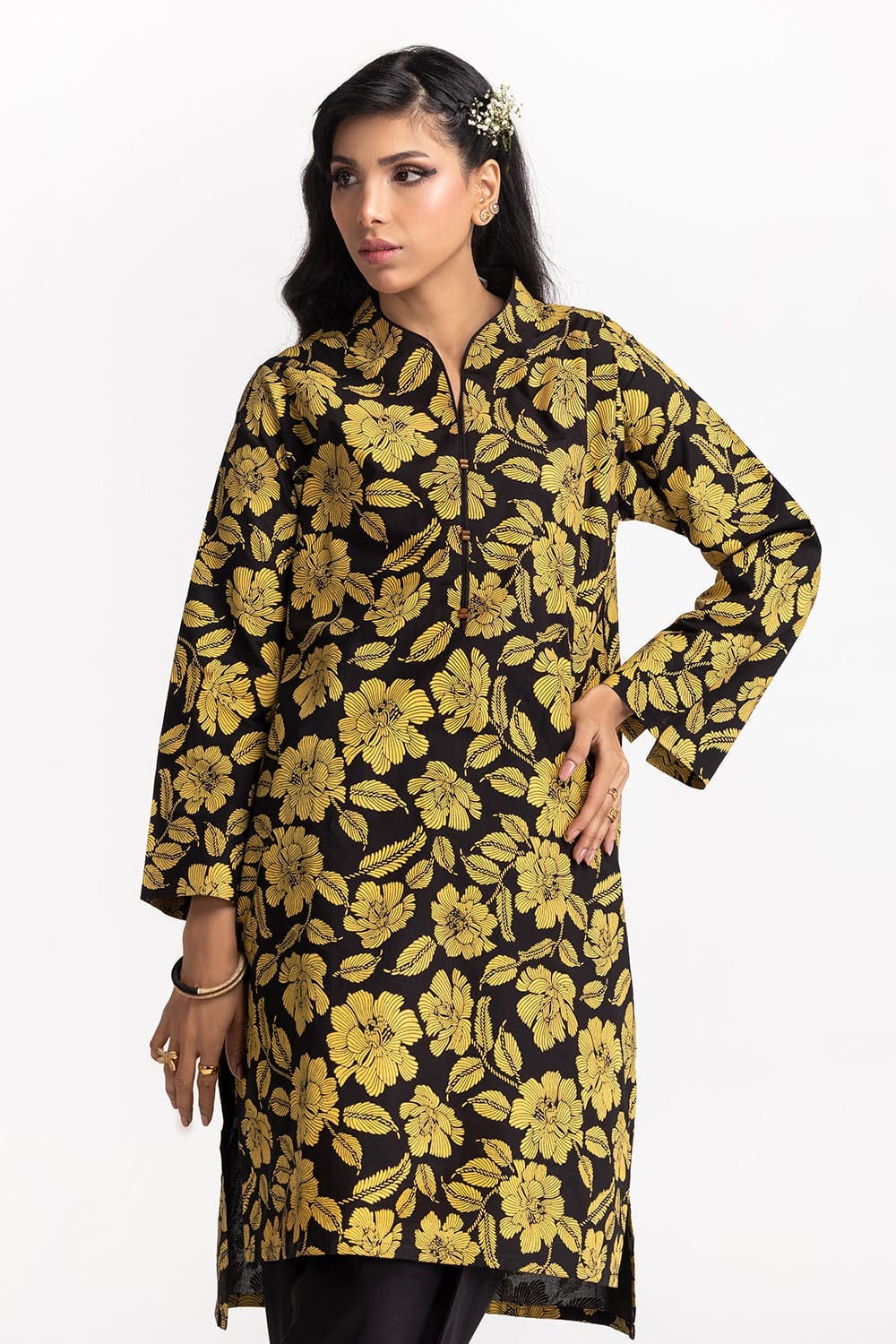 Cambric Block Printed Shirt GLS-24-142