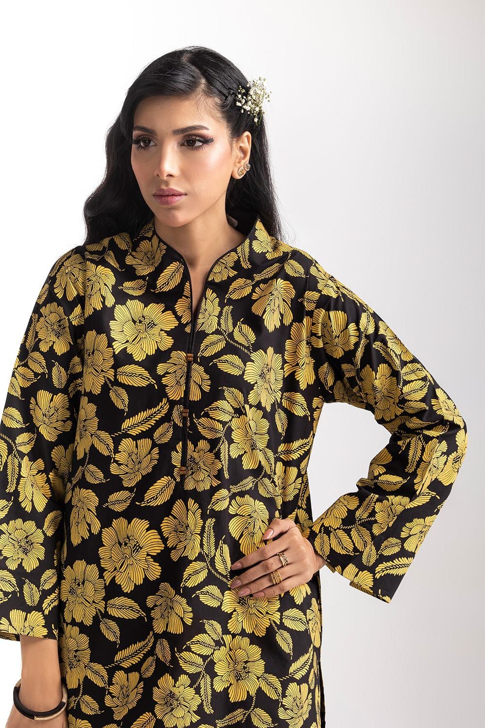 Cambric Block Printed Shirt GLS-24-142