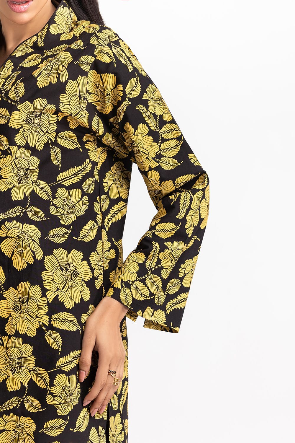 Cambric Block Printed Shirt GLS-24-142