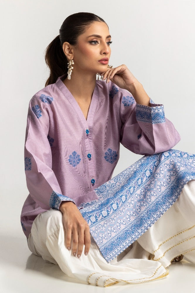 Dyed Khadi Jacquard Shirt
