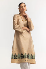 Dyed Khadi Jacquard Embroidered Shirt GLS-24-15