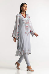 Dyed Foil Print Light Georgette Shirt GLS-24-30