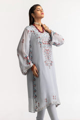 Dyed Foil Print Light Georgette Shirt GLS-24-30