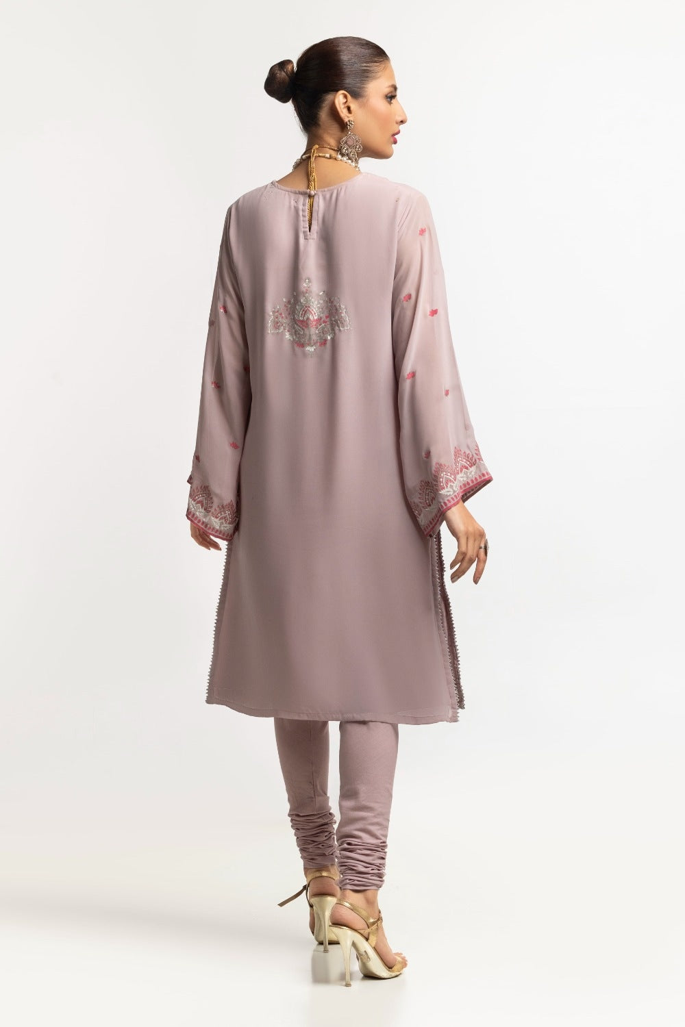 Dyed Foil Print Light Georgette Shirt GLS-24-32