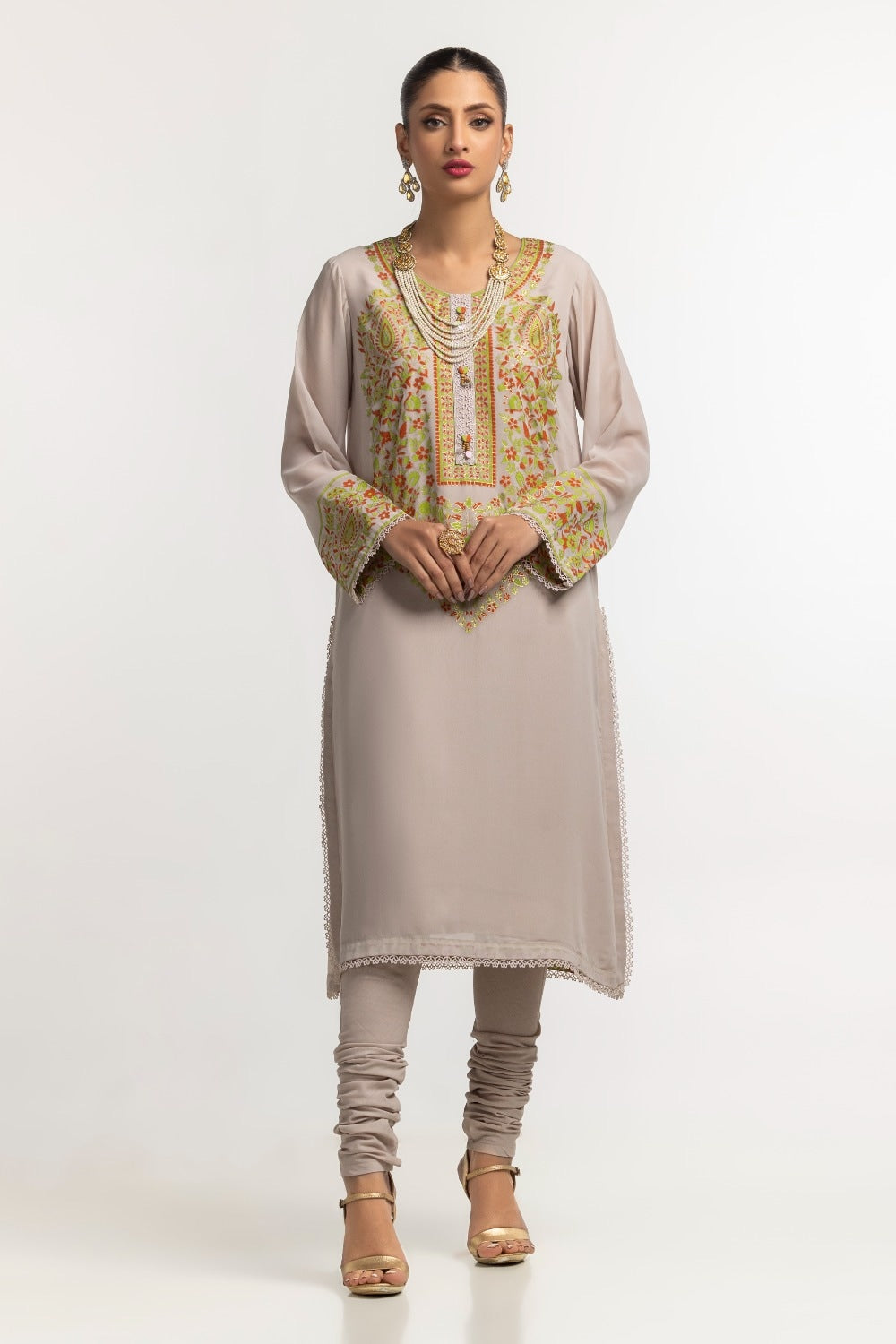 Dyed Foil Print Light Georgette Shirt GLS-24-33