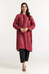 Dyed Self Jacquard Embroidered Shirt GLS-24-40