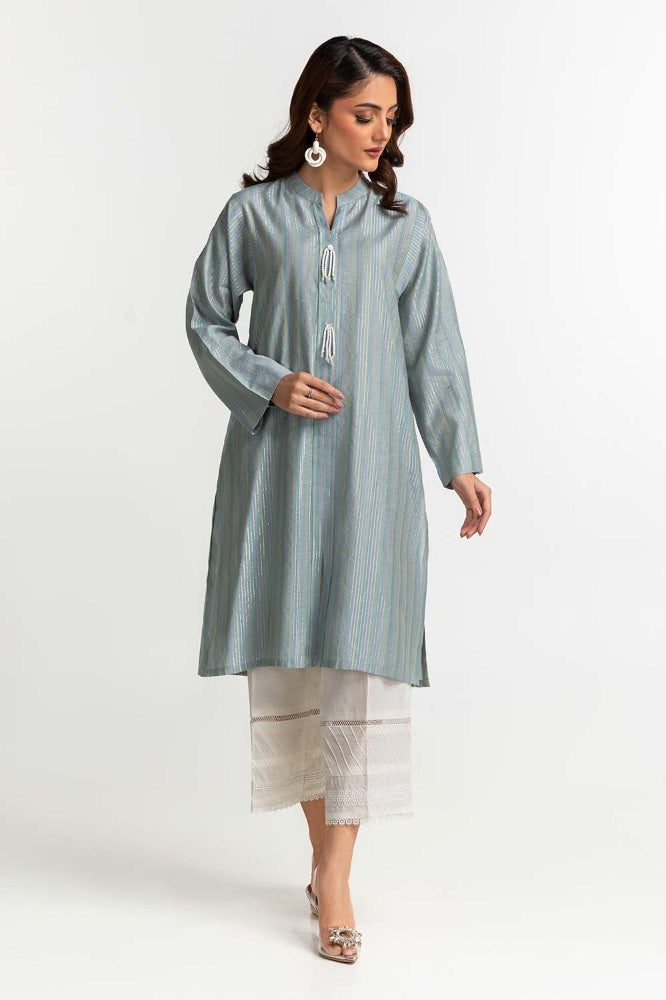 Yarn Dyed Embelished Shirt