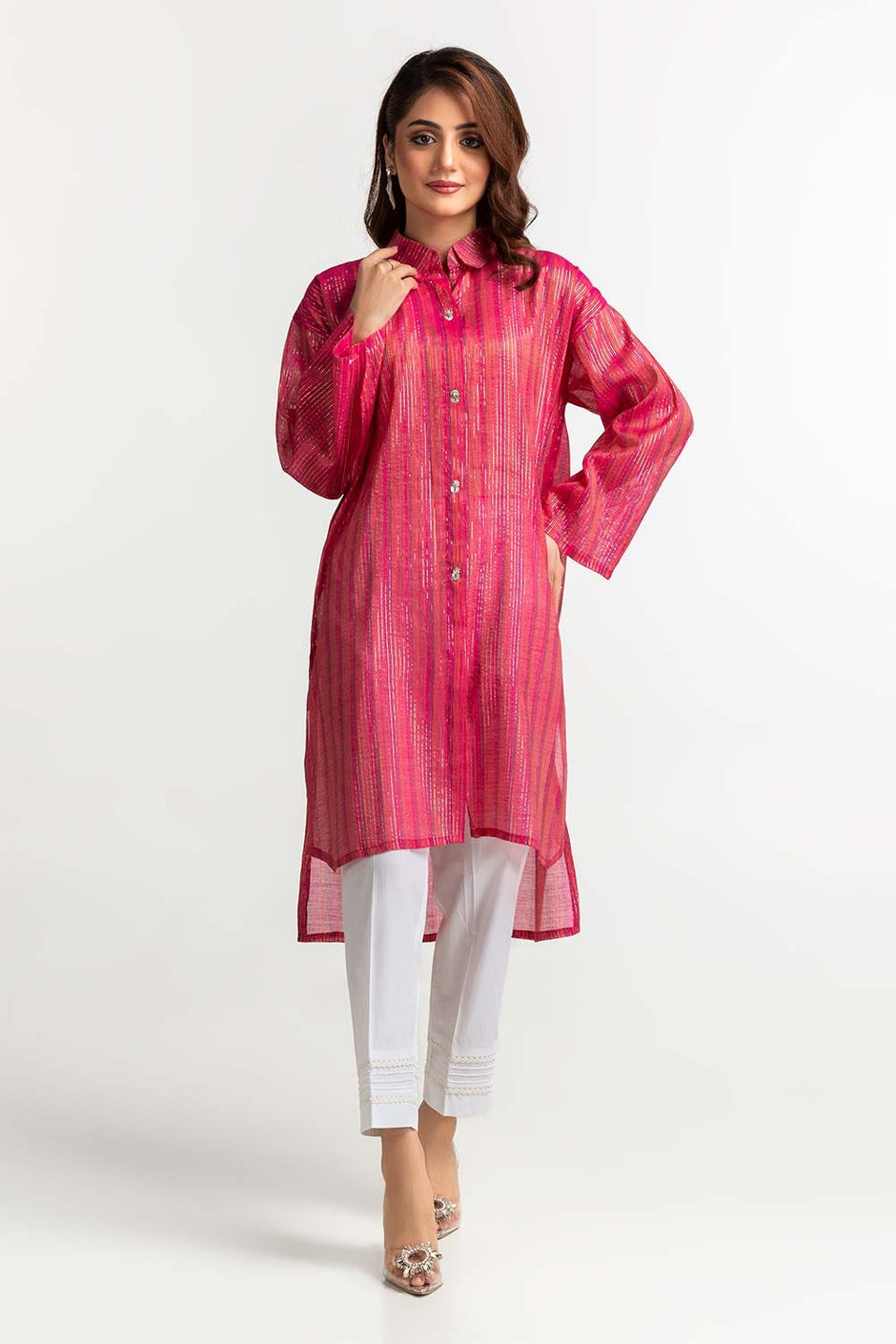 Yarn Dyed Embellished Shirt
