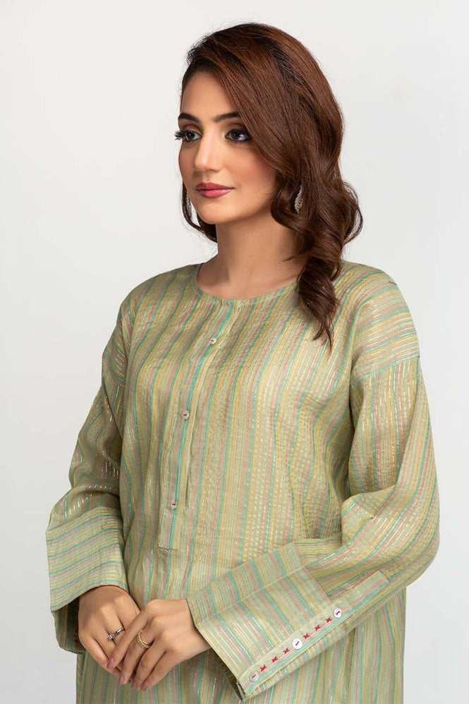 Yarn Dyed Embellished Shirt