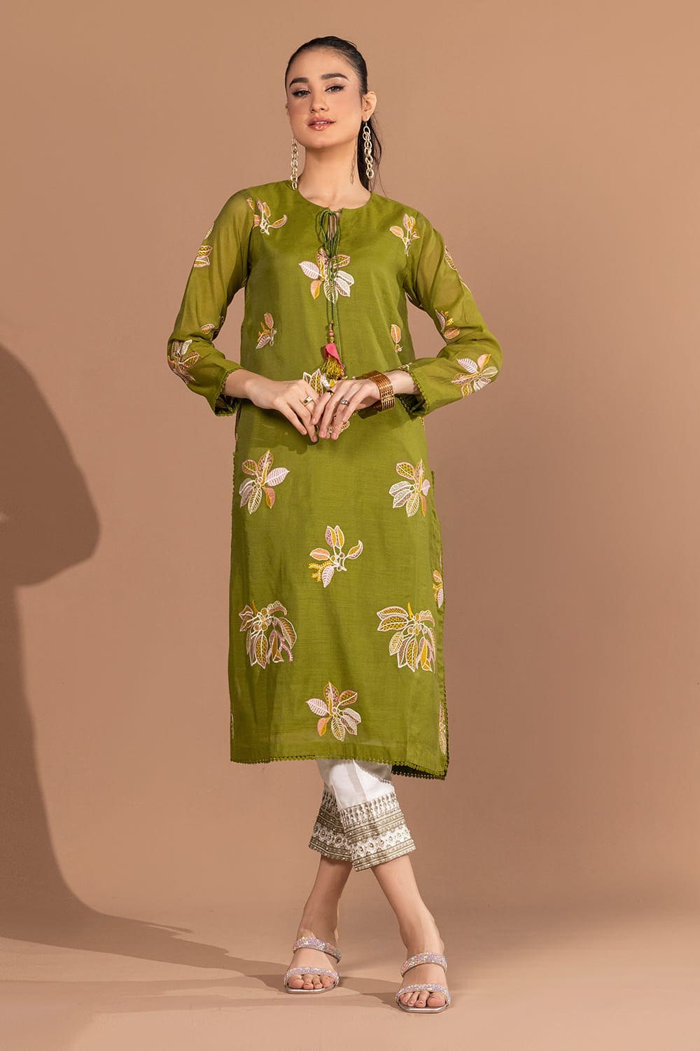 Cotton Silk Embroidered Shirt GLS-24-71
