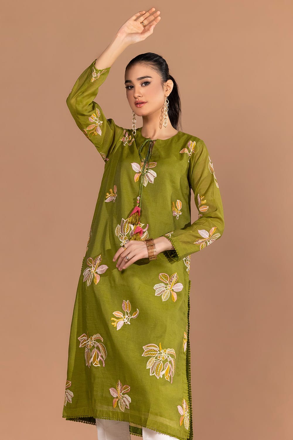 Cotton Silk Embroidered Shirt GLS-24-71