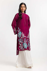 Dyed Cottonsilk Embroidered Shirt GLS-24-80