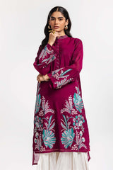 Dyed Cottonsilk Embroidered Shirt GLS-24-80