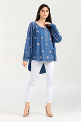 Embroidered Twill Viscose Kurti GLW-21-14