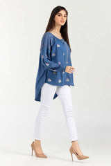 Embroidered Twill Viscose Kurti GLW-21-14