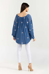 Embroidered Twill Viscose Kurti GLW-21-14