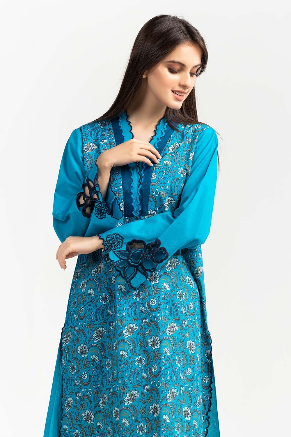 Screen Printed and Embroidered Cambric Shirt GLW-21-94