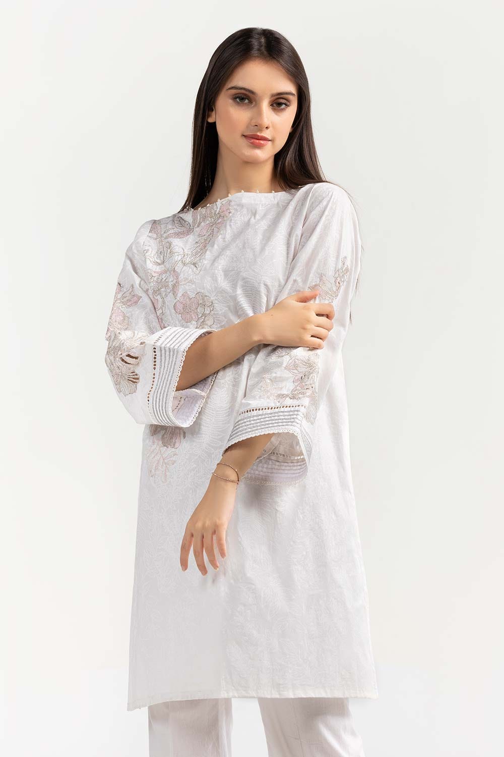 Screen Printed and Embroidered Cambric Shirt GLW-21-99