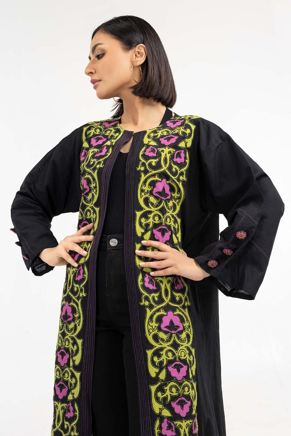 Embroidered Khaddar Shirt