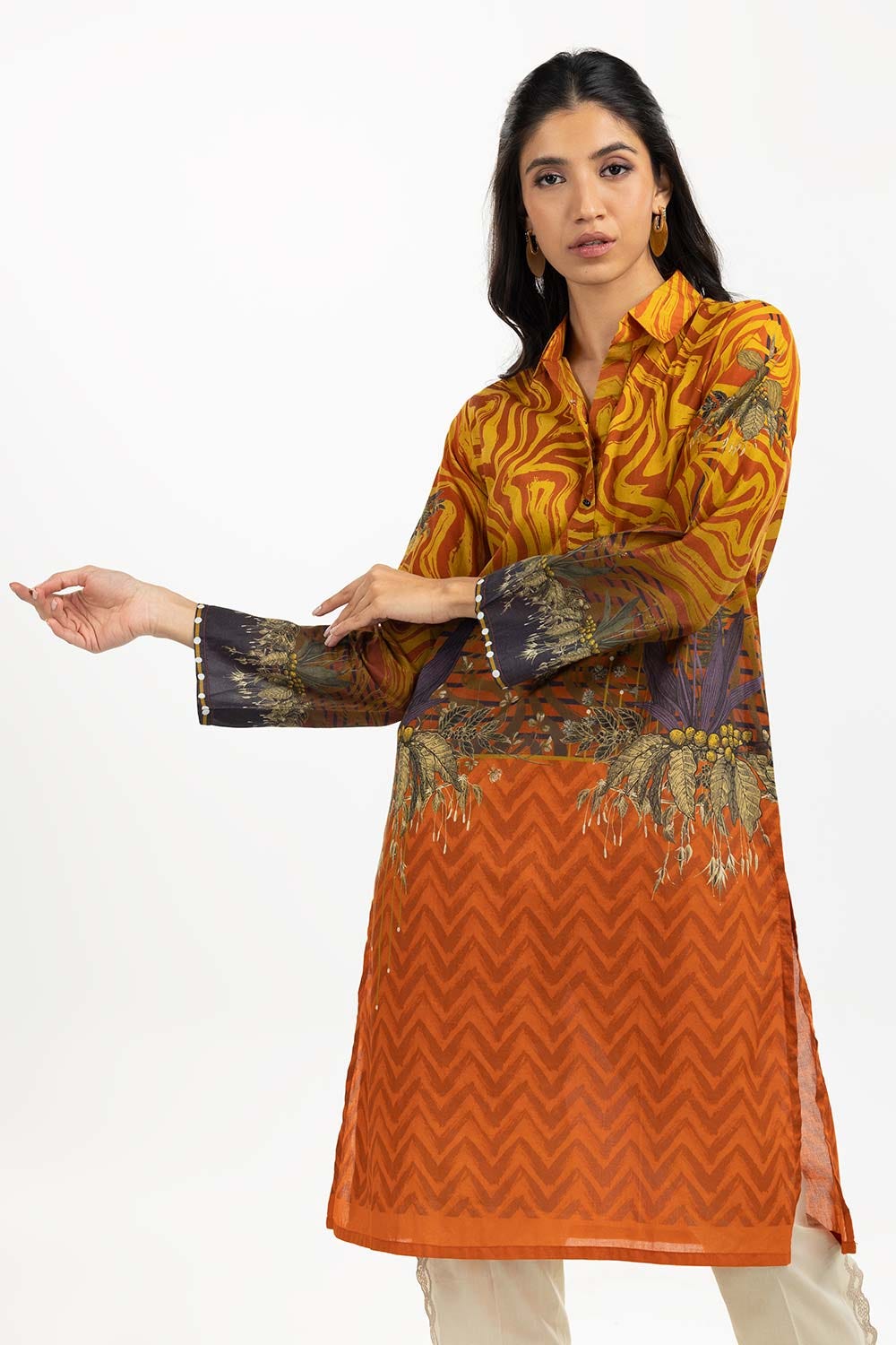 Digital Printed Cambric Shirt