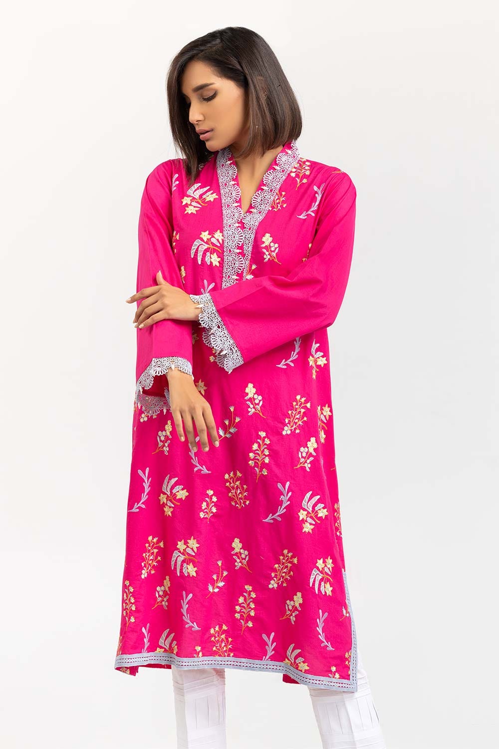 Cambric Embroidered Shirt