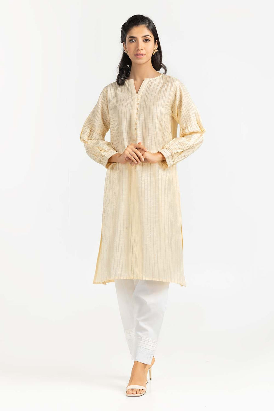 Screen Printed Khaddar Shirt