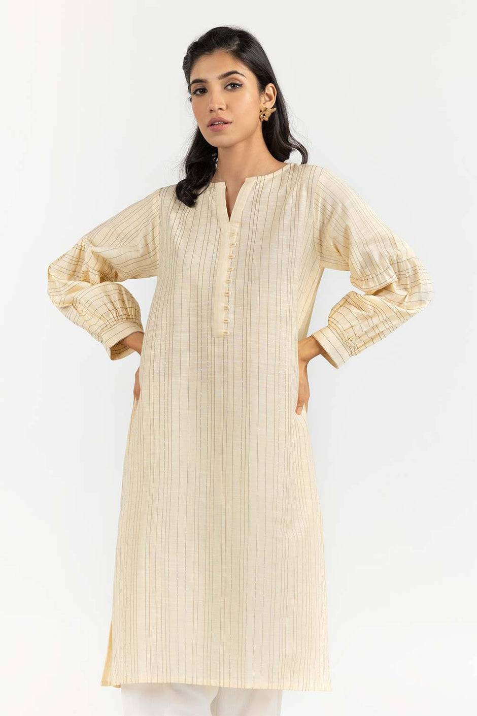 Screen Printed Khaddar Shirt