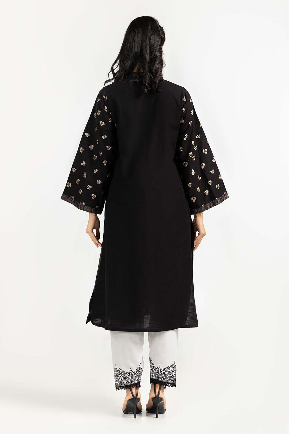 Dyed Khaddar Screen Printed Shirt