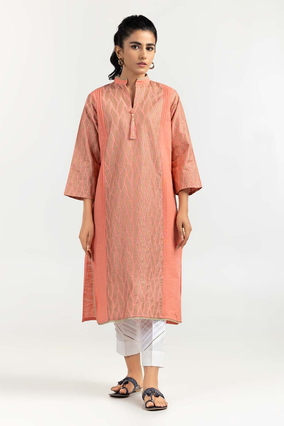Screen Printed Khaddar Shirt