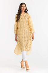 Foil Print Slub Shirt GLW-22-63