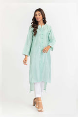 Foil Print Slub Shirt GLW-22-66