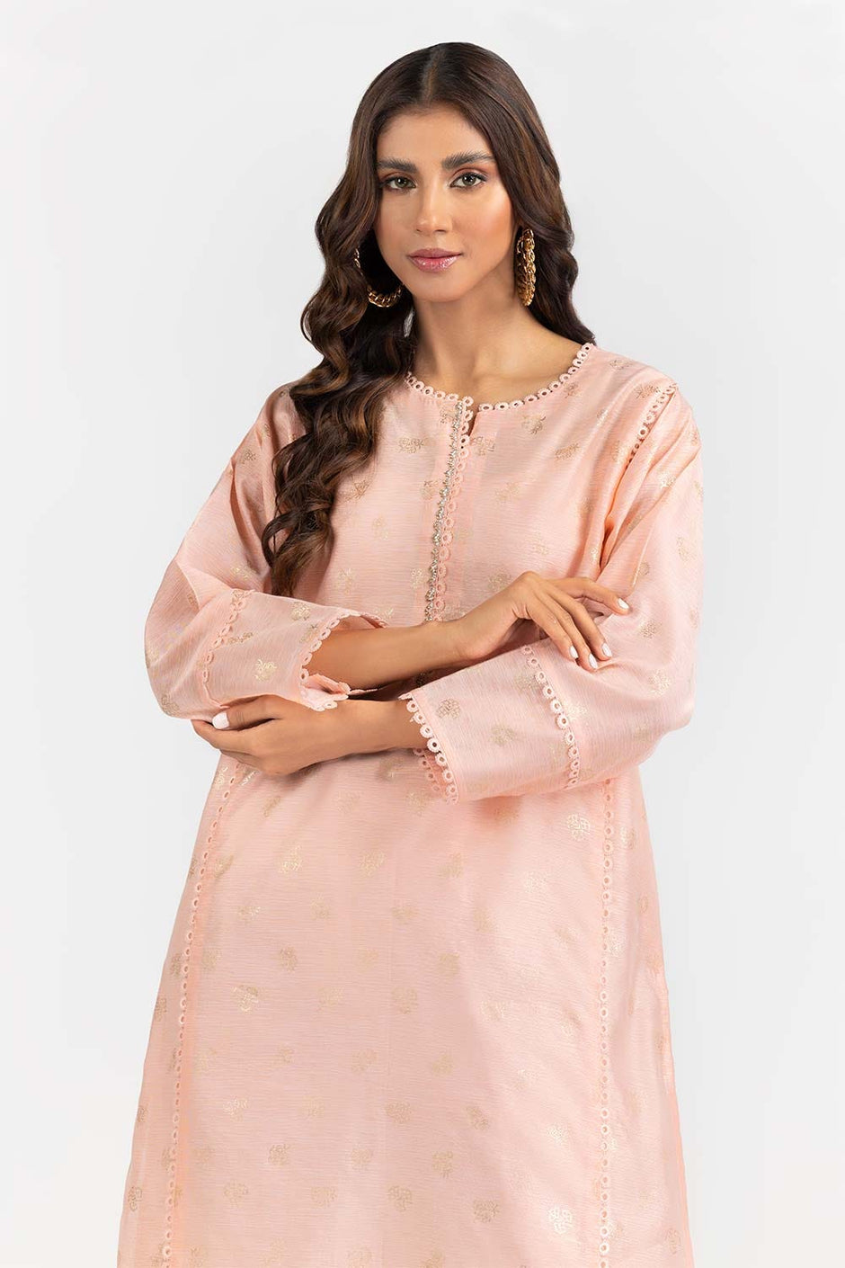 Foil Print Slub Shirt