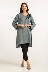 Dyed Cotton Yarn Dyed Embroidered Shirt GLW-23-101