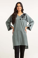 Dyed Cotton Yarn Dyed Embroidered Shirt GLW-23-101