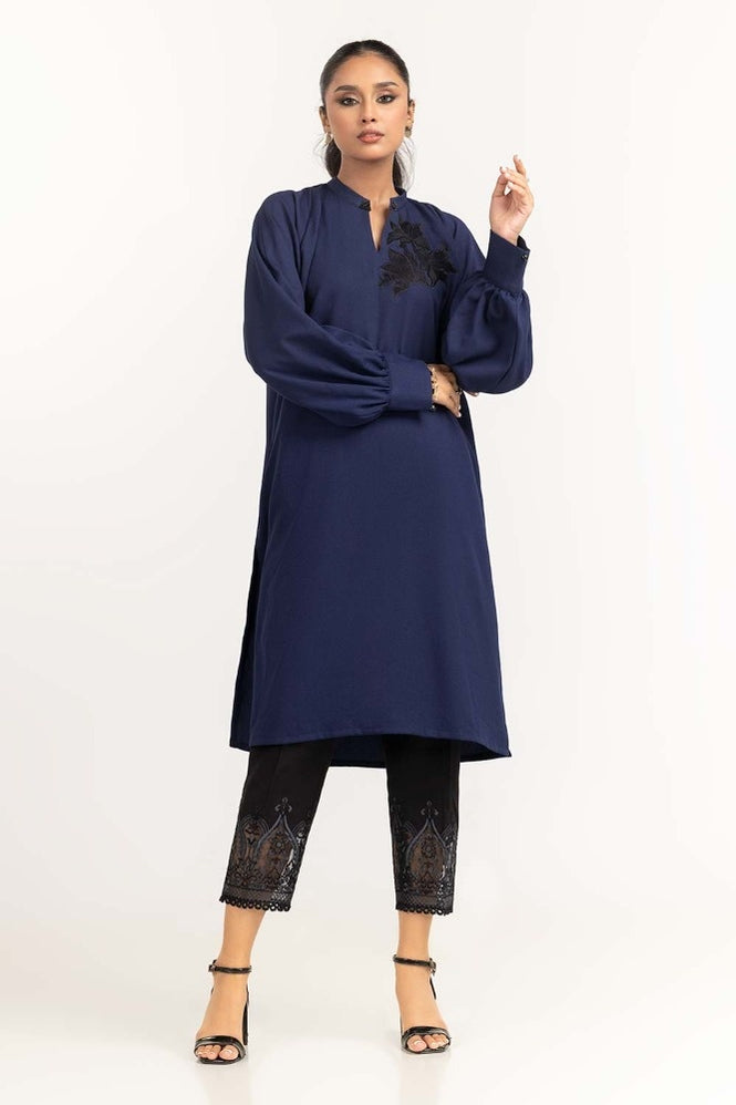 Dyed Georgette Embroidered Shirt