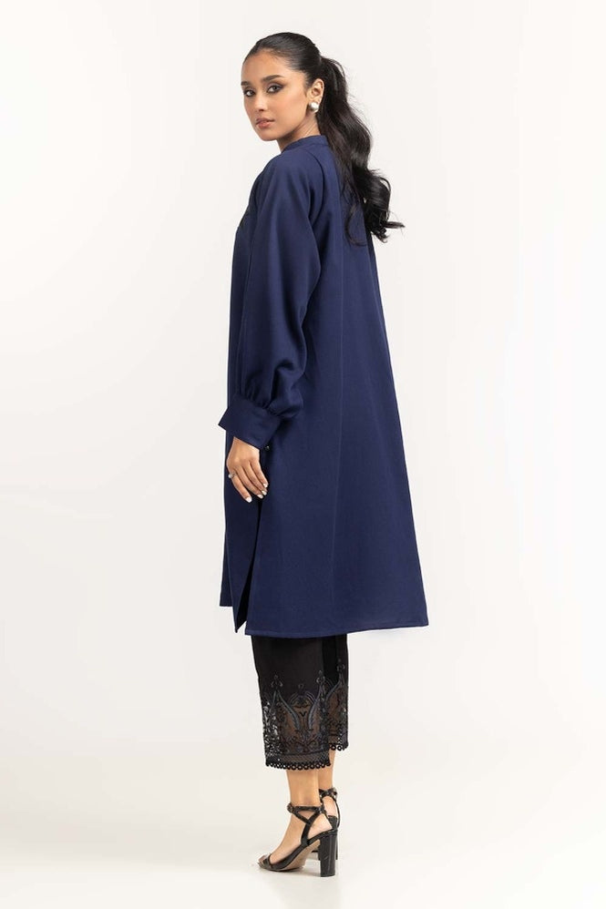 Dyed Georgette Embroidered Shirt