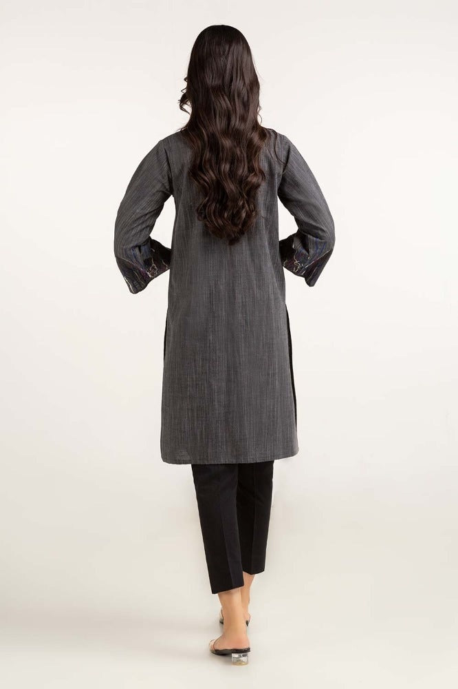 Dyed Cotton Yarn Dyed Embroidered Shirt GLW-23-30