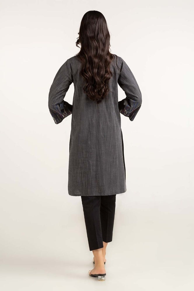 Dyed Cotton Yarn Dyed Embroidered Shirt