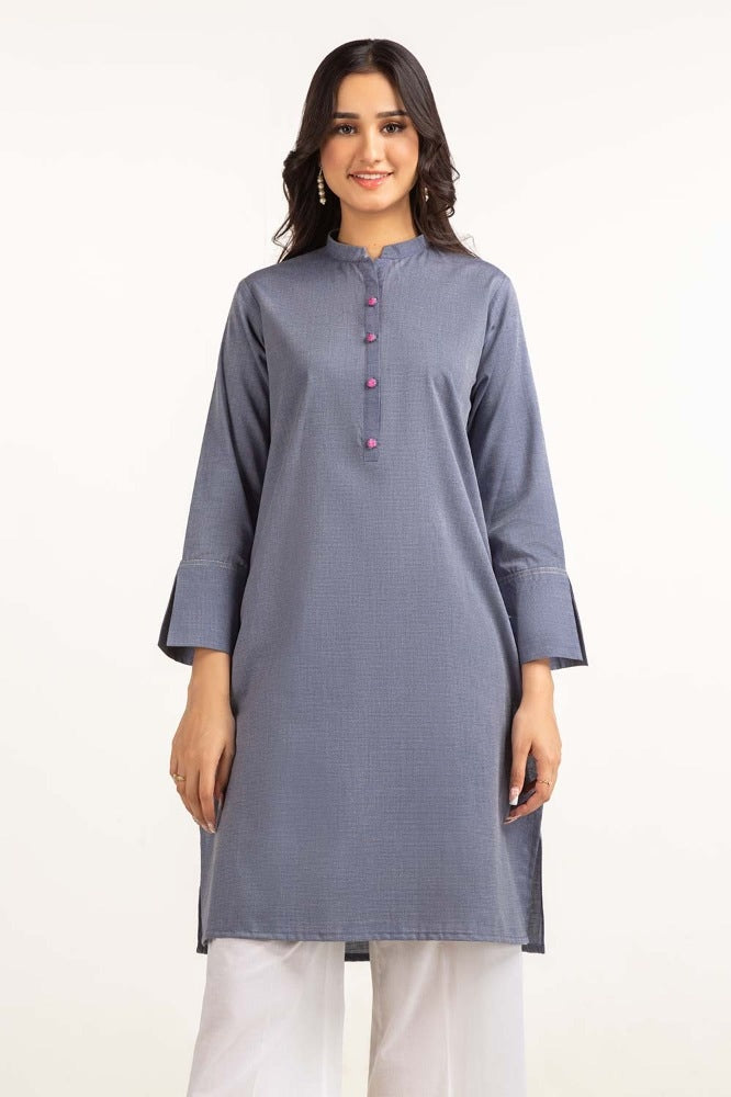 Dyed Cotton Yarn Dyed Embroidered Shirt GLW-23-36