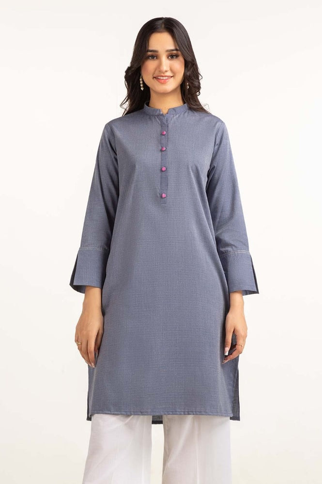 Dyed Cotton Yarn Dyed Embroidered Shirt