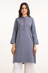 Dyed Cotton Yarn Dyed Embroidered Shirt GLW-23-36