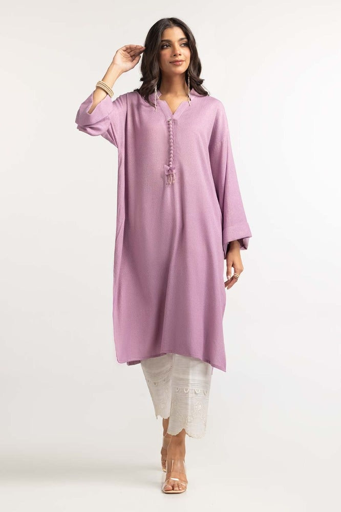 Dyed Moonlight Acrylic Viscose Embelished Kurti GLW-23-40