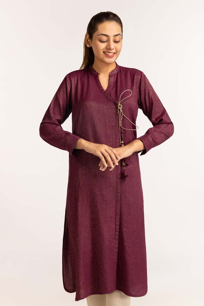 Dyed Moonlight Acrylic Viscose Embelished Shirt
